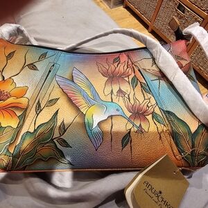 Anushka Hand Painted Hummingbird Purse
